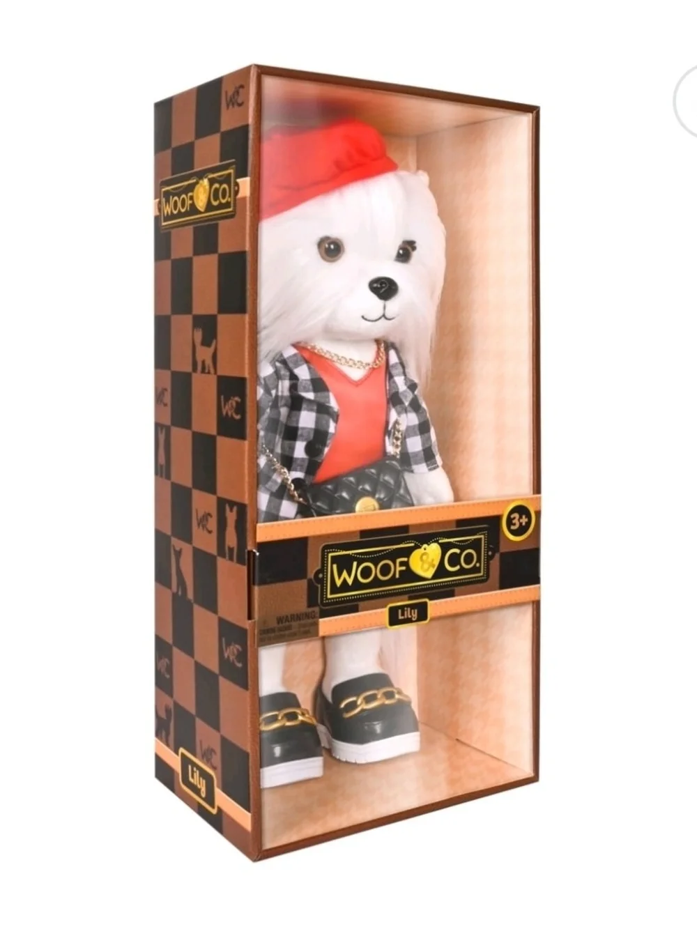 Woof & Co 15-inch Fashion Doll – Lily The Poseable Plush Shih Tzu with Removable